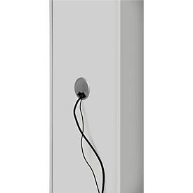 Rocada Caddy Visualline 4036, mobil, 4 Fächer, 1 ausziehbarer Ablageboden, neigbares Pult, abschließbar, B 470 x T 500 x H 1200 mm, Holz/Metall, grau