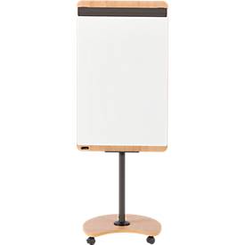 Rocada Natural Transformer flip-over, stalen bord, frame in houtlook, met wielen