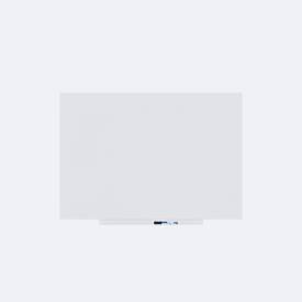 Rocada Whiteboard SKIN COLOUR, rahmenlos, modular, Hoch-/Querformat, magnethaftend, Ablageschale, B 750 x H 1150 mm, lackierter Stahl, signalweiß RAL 9003