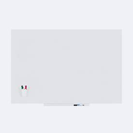 Rocada Whiteboard SKIN PRO, rahmenlos, modular, Hoch-/Querformat, magnethaftend, Ablageschale, B 1000 x H 1500 mm, beschichteter Stahl, signalweiß RAL 9003
