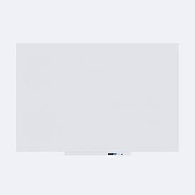 Rocada Whiteboard SKIN PRO, rahmenlos, modular, Hoch-/Querformat, magnethaftend, Ablageschale, B 1000 x H 1500 mm, beschichteter Stahl, signalweiß RAL 9003