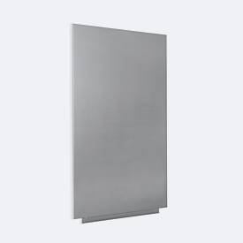 Rocada Whiteboard SKIN PRO, rahmenlos, modular, Hoch-/Querformat, magnethaftend, Ablageschale, B 750 x H 1150 mm, beschichteter Stahl, weißaluminium RAL 9006