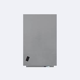 Rocada Whiteboard SKIN PRO, rahmenlos, modular, Hoch-/Querformat, magnethaftend, Ablageschale, B 750 x H 1150 mm, beschichteter Stahl, weißaluminium RAL 9006