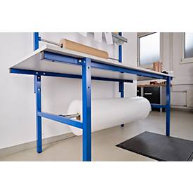 Rocholz Komplett-Packtisch I, inkl. Abrollvorrichtung und Schneidsystem, Arbeitsplatte B 2000 x T 800 mm, bis 100 kg
