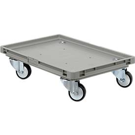 Roll-Fix, Kunststoff-Rollen, grau, 600 x 400 x 125 mm