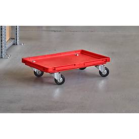 Roll-Fix, Vollgummi-Rollen, rot, 600 x 400 x 125 mm