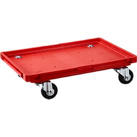 Roll-Fix, Vollgummi-Rollen, rot, 600 x 400 x 125 mm