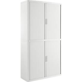 Rolladenschrank, B 1100 x T 415 x H 2040 mm, abschließbar, ohne Fachböden, High Impact Polystyrol, diverse Farben