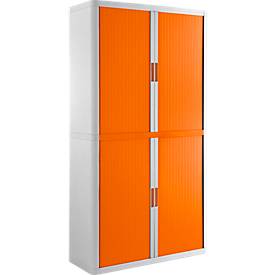 Rolladenschrank, B 1100 x T 415 x H 2040 mm, abschließbar, ohne Fachböden, High Impact Polystyrol, diverse Farben