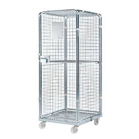 Rollbehälter, mit Stahlrollplatte, 724 x 815 x 1800 mm