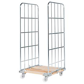 Rollbox, 2-seitig, mit Holzrollplatte, 1640 mm Nutzhöhe