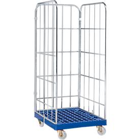 Rollbox, 3-seitig, blau RAL 5010