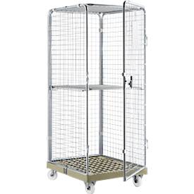 Rollbox Gr. 5 mit klappbarem Zwischenboden, grau