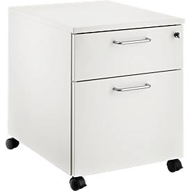 Rollcontainer, 1 Schub + Hängeregisterauszug, B 442 x T 600 x H 552 mm