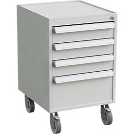 Rollcontainer, 4 Schubladen, Zentralverschluss, B 450 x T 520 x H 700 mm, mit/ohne ESD-Schutz