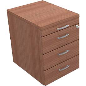 Rollcontainer ARLON OFFICE, B 420 x T 560 x H 585 mm, Nuss Canaletto-Dekor