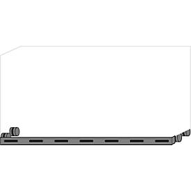 Rollen mit Sockelblende für asecos Sicherheits- und Säure- und Laugenschränke, Stahlblech, schiefergrau, B 1397 x H 30 mm