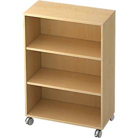 Rollenregal TOPAS LINE, 3 Ordnerhöhen, B 800 mm, Ahorn-Dekor