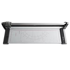 Rollenschneidemaschine A3 SH R38, für Formate bis A3, Schneidleistung 8 Blatt, Winkelanschlag links & rechts, Formatlinien, cm- & mm-Skala, rutschfeste Gummifüße, B 210 x T 610 x H 72 mm, Metall, silber-schwarz