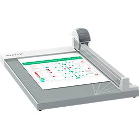Rollenschneider Leitz Precision Office A4+, bis A4, bis 15 Blatt, Papierklemme, Ableselineal, Stahl und Kunststoff