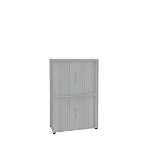 Rollladenschrank, 4 OH, 2teilig, ohne Mitteltrennwand, B 1000 mm, lichtgrau