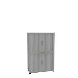 Rollladenschrank, 4 OH, 2teilig, ohne Mitteltrennwand, B 1000 mm, silber