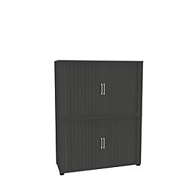 Rollladenschrank, 4 OH, 2teilig, ohne Mitteltrennwand, B 1200 mm, graphit