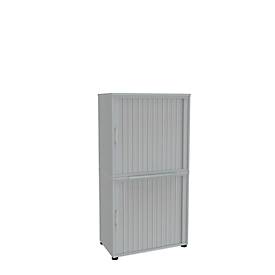 Rollladenschrank, 4 OH, 2teilig, ohne Mitteltrennwand, B 800 mm, lichtgrau