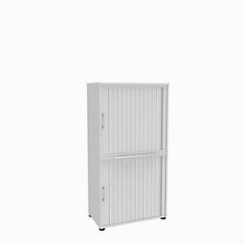Rollladenschrank, 4 OH, 2teilig, ohne Mitteltrennwand, B 800 mm, weiß