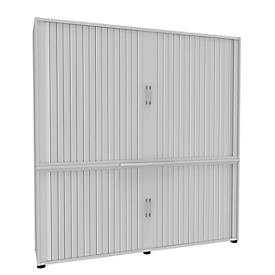 Rollladenschrank, 5 OH, 2teilig, mit Mitteltrennwand, B 1800 mm, weiß