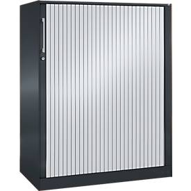 Rollladenschrank ASISTO C 3000, 3 Ordnerhöhen, B 1000 mm, anthrazit/alusilber