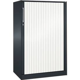 Rollladenschrank ASISTO C 3000, 3 Ordnerhöhen, B 800 mm, anthrazit/weiß