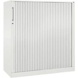 Rollladenschrank ASISTO C 3000, 3 Ordnerhöhen, mit Akustik-Rollladen, Breite 1200 mm, weiß/weiß