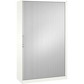 Rollladenschrank ASISTO C 3000, 5 Ordnerhöhen, B 1200 mm, weiß/weiß