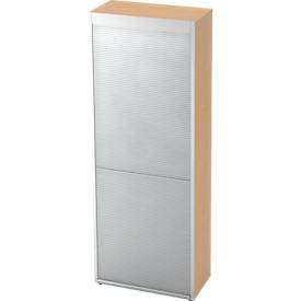 Rollladenschrank TOPAS LINE, vertikal, 6 Ordnerhöhen, Ahorn-Dekor