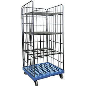 Rollregal, H 1800 x B 815 x T 724 mm, blau RAL 5012