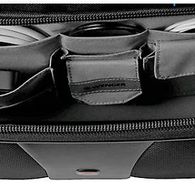 Rolltasche Wenger Patriot, 25 l, für Laptops bis 15,6', Laptopfach, Organizer, Trolleybefestigung, L 310 x B 430 x H 410 mm, Polyester, schwarz