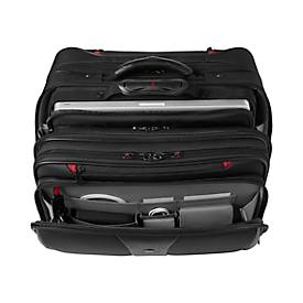 Rolltasche Wenger Patriot, 25 l, für Laptops bis 15,6', Laptopfach, Organizer, Trolleybefestigung, L 310 x B 430 x H 410 mm, Polyester, schwarz