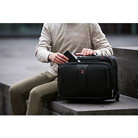 Rolltasche Wenger Patriot, 25 l, für Laptops bis 15,6', Laptopfach, Organizer, Trolleybefestigung, L 310 x B 430 x H 410 mm, Polyester, schwarz