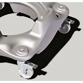 Rolly, aus Kunststoff, für 75 und 100 Liter-Tonnen, mit 4 Lenkrollen, stapelbar