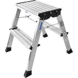 Rolly Doppel-Klapptritt, 2 x 2 Stufen, alufarben