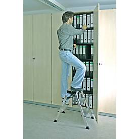 Rolly Doppel-Klapptritt, 2 x 3 Stufen, alufarben