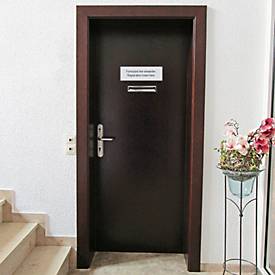 Rottner Briefkasten Como, Wandmontage, beidseitiger Einwurf, Namensschild, Zylinderschloss, inkl. 2 Schlüssel, Edelstahl, B 250 x T 85 x H 320 mm