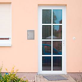 Rottner Briefkasten Ferrara, Wandmontage, Zylinderschloss, B 210 x T 70 x H 290 mm, Edelstahl