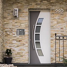 Rottner Briefkasten Imola, Wandmontage, Namensschlid, Sichtfenster, Zylinderschloss, inkl. 2 Schlüssel, Edelstahl, B 320 x T 60 x H 240 mm