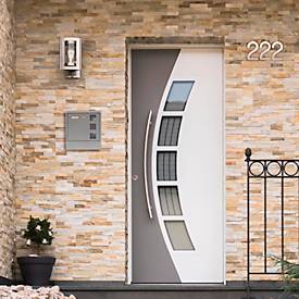 Rottner Briefkasten Lago Silver – Hochwertiger Stahl, Silber, mit Zeitungsrolle