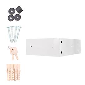 Rottner Briefkasten Modul ELM MZ, 14,87 l, Türanschlag seitlich rechts, Zylinderschloss, Namensschild, Stahl, weiß