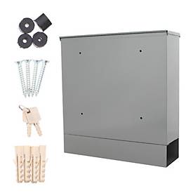 Rottner Briefkasten Postale, Wandmontage, Namensschlid/Postrolle/Sichtfenster, Zylinderschloss, 2 Schlüssel, Stahlblech, B 365 x T 120 x H 380 mm