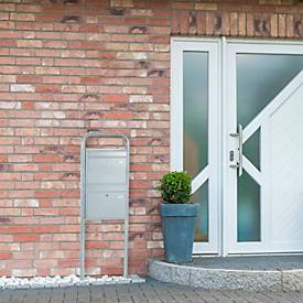 Rottner Briefkastenanlage, mit 2 Briefkästen, ohne Ständer, H 635 x B 440 x T 125 mm, Edelstahl