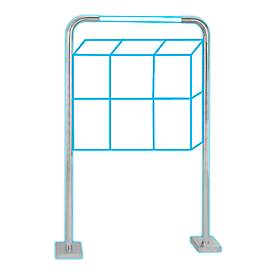 Rottner Briefkastenständer, Bügelform, für freistehende Briefkastenanlagen, inkl. Montagematerial & Bohranleitung, Edelstahl, H 1355 mm